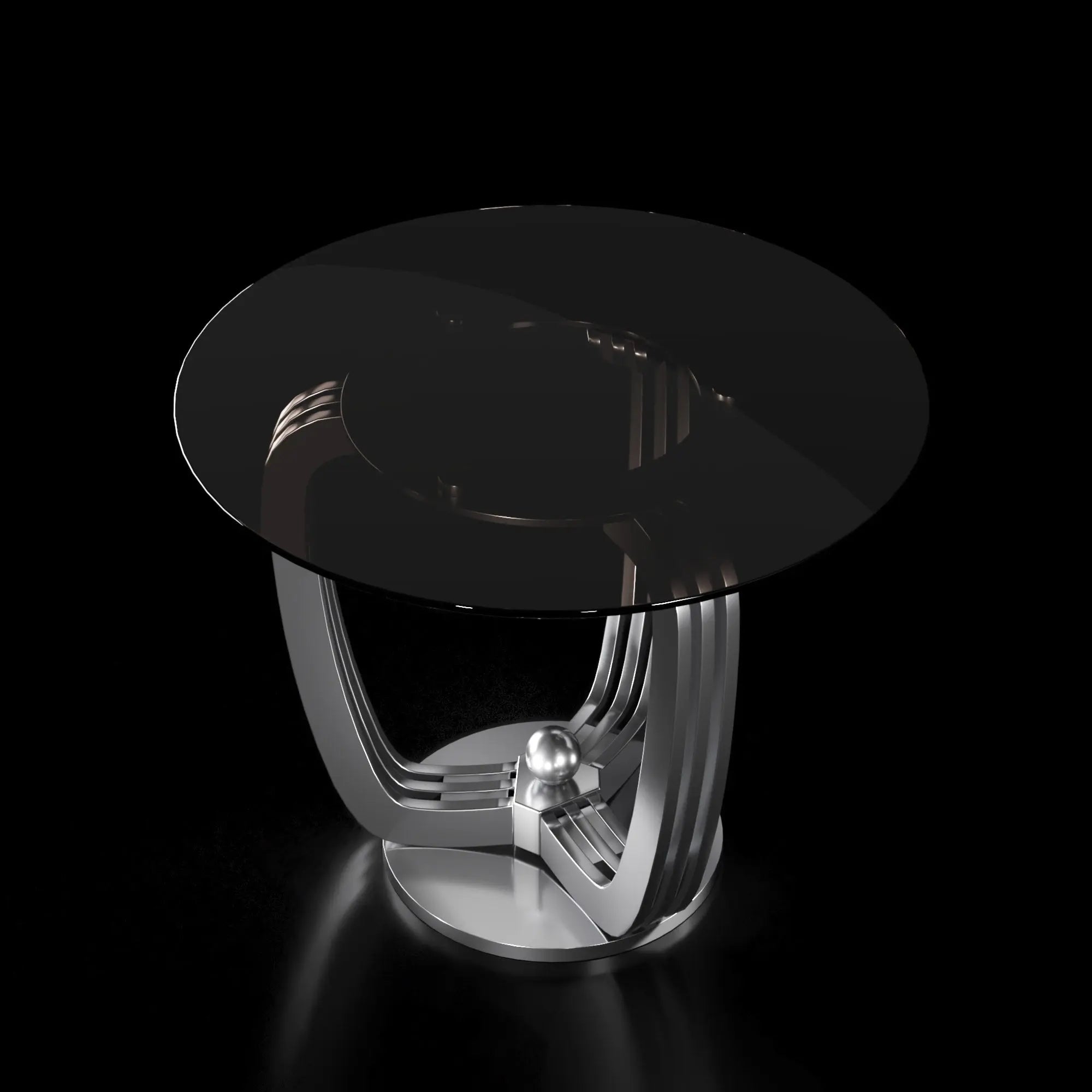 Regency Round Silver Dining Table Roberto Grassie RG