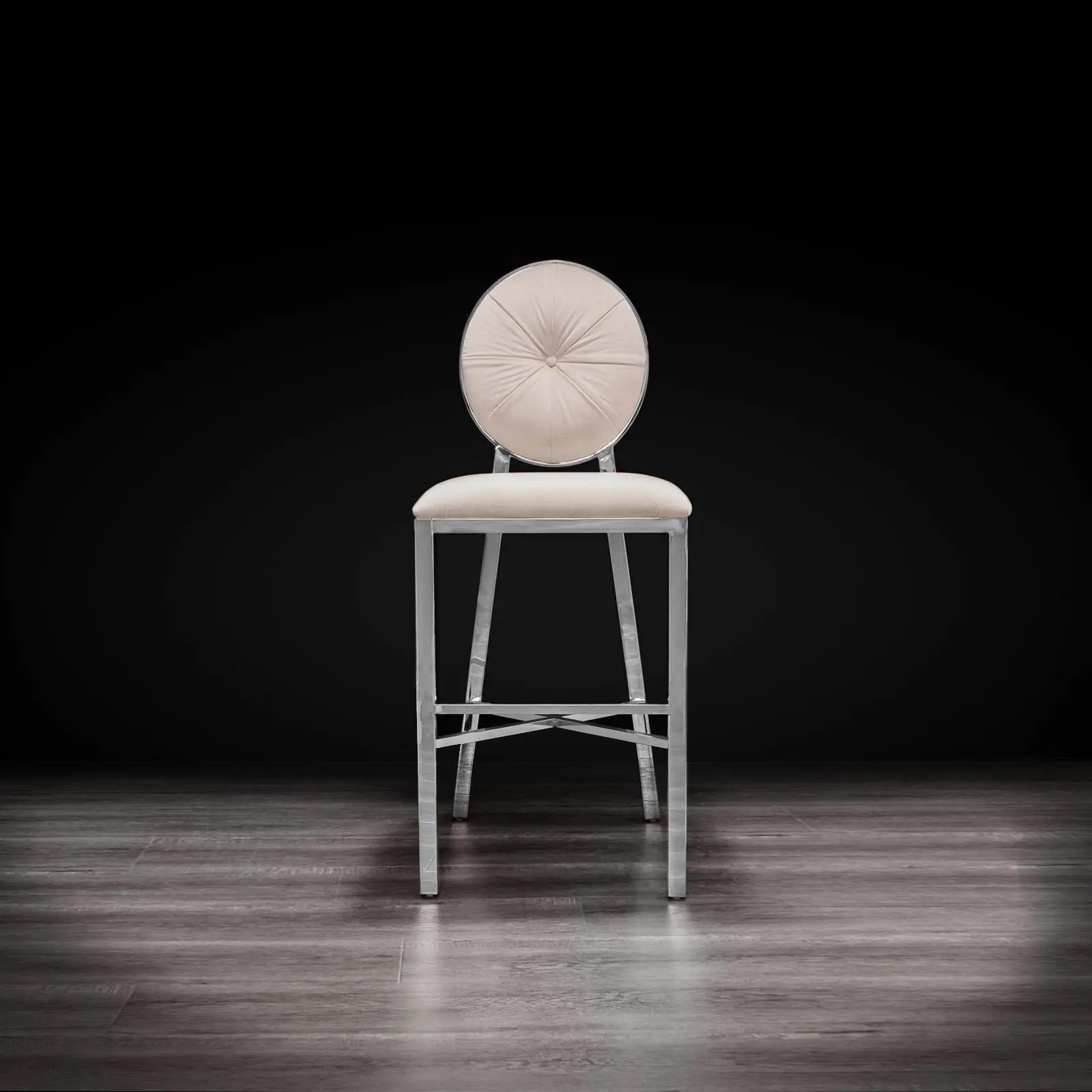 Regina Silver Beige Modern Counter Stool