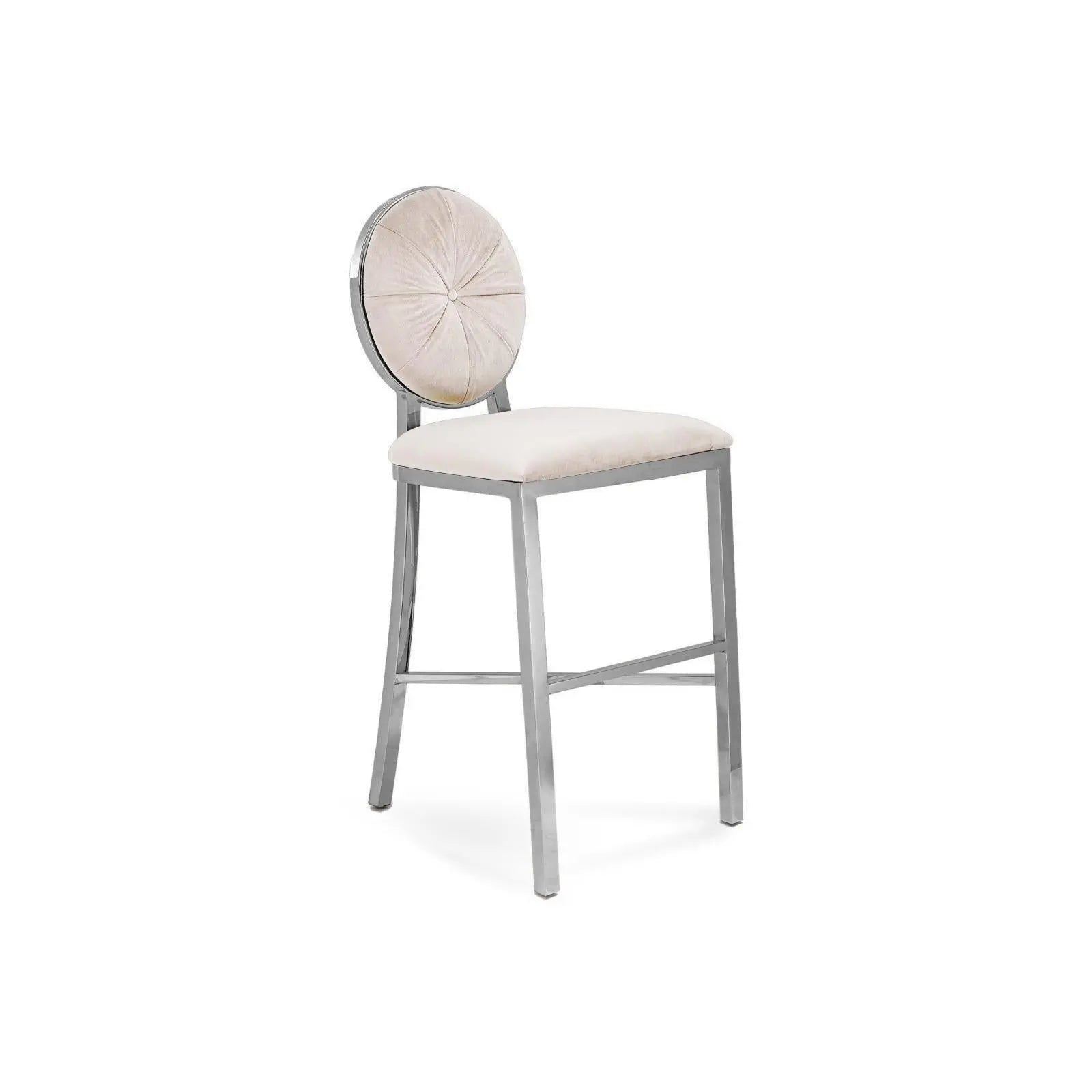 Regina Silver Beige Modern Counter Stool