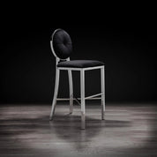 Regina Silver Black Modern Counter Stool