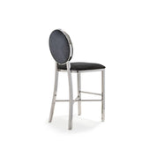 Regina Silver Black Roberto Grassie Counter Stool