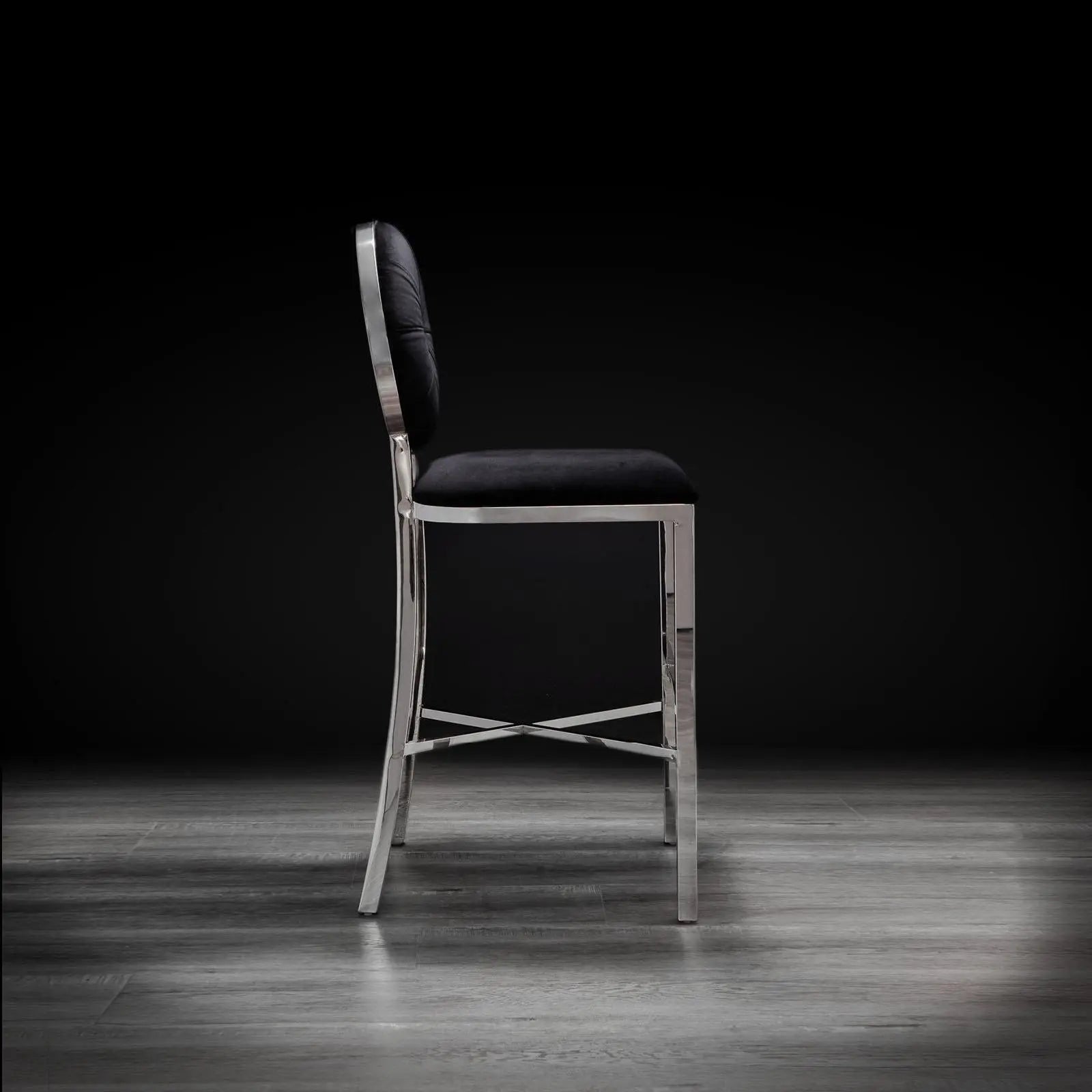 Regina Silver Black Stylish Counter Stool