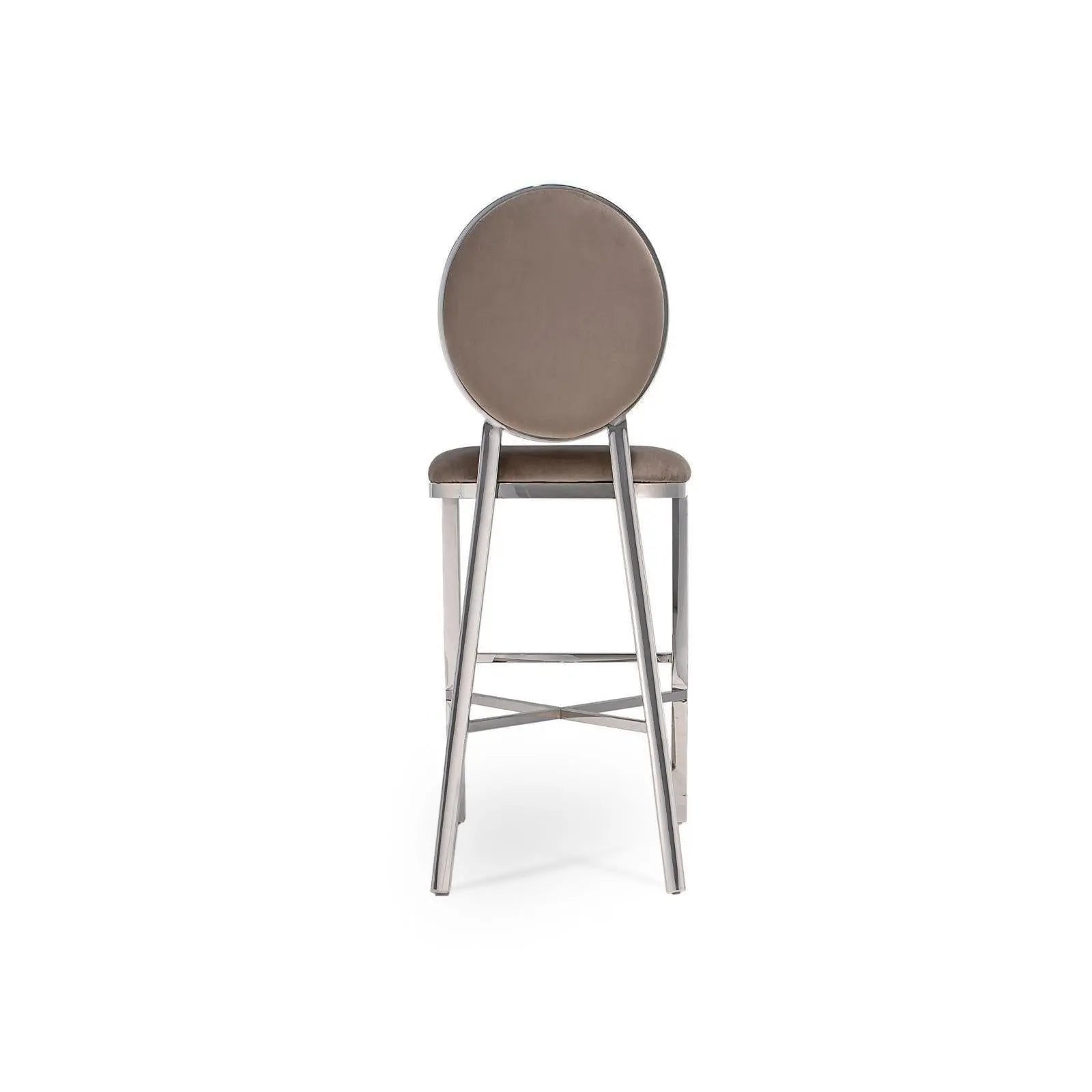 Regina Silver Taupe Modern Counter Stool