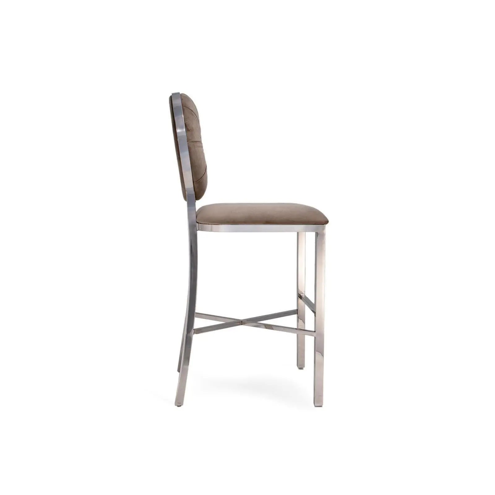 Regina Silver Taupe Roberto Grassie Counter Stool