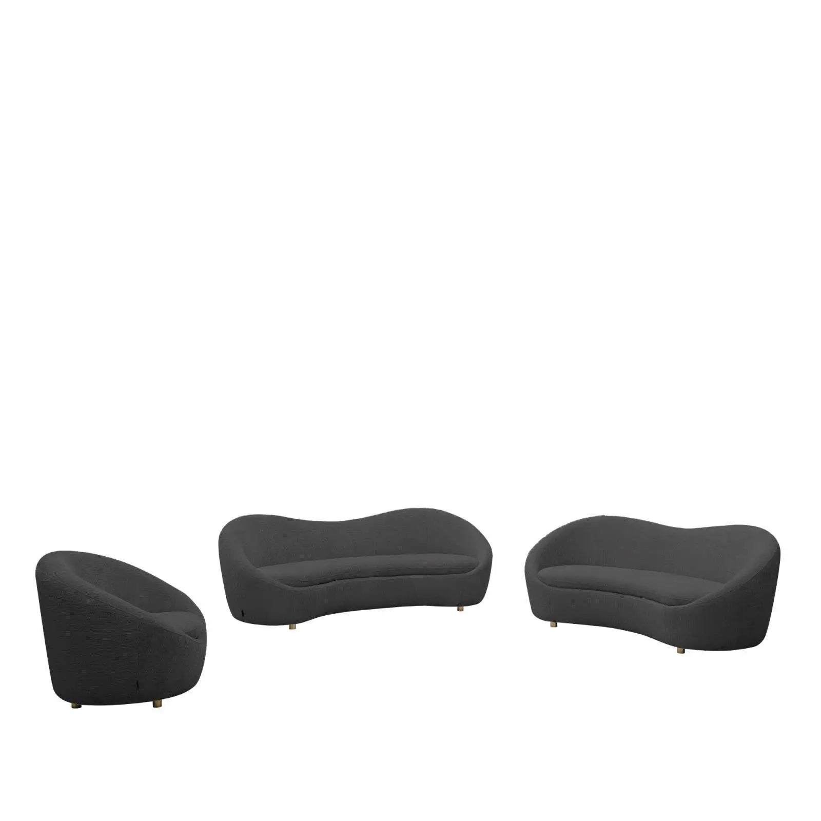 Riccardo Black Modern Sofa Set
