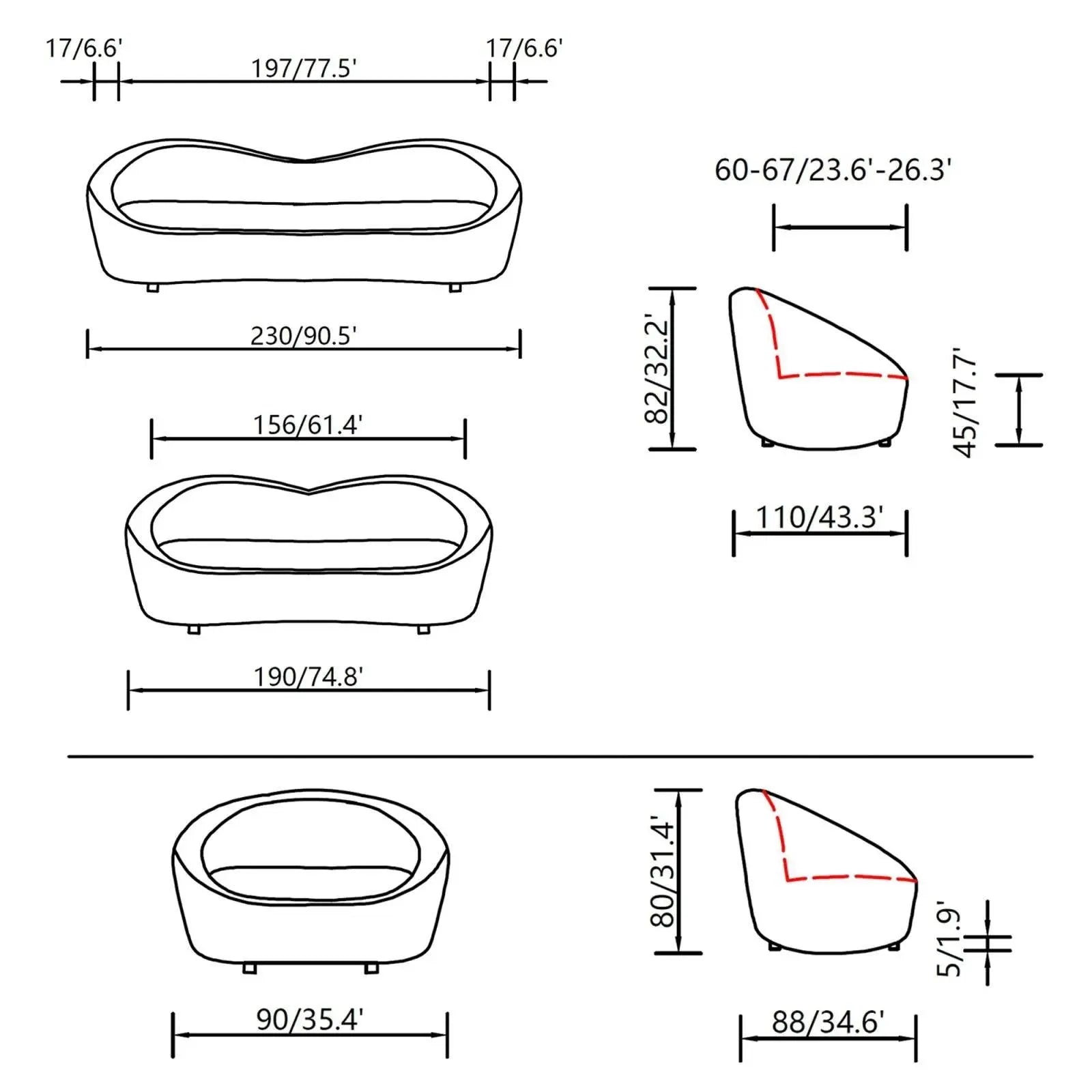 Riccardo Light Gray Ax Sofa Set