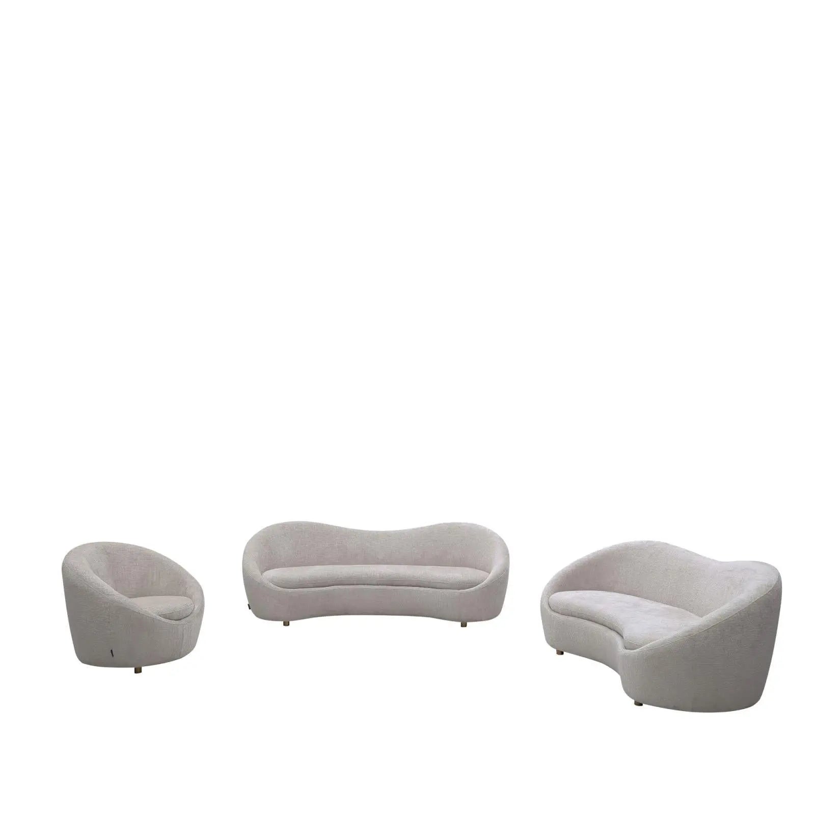 Riccardo Light Gray Modern Sofa Set