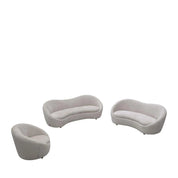 Riccardo Light Gray Stylish Sofa Set