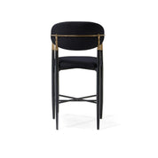 Roubi Brushed Chg Black Luxury Counter Stool