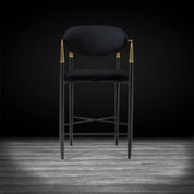Roubi Brushed Chg Black Luxury Counter Stool