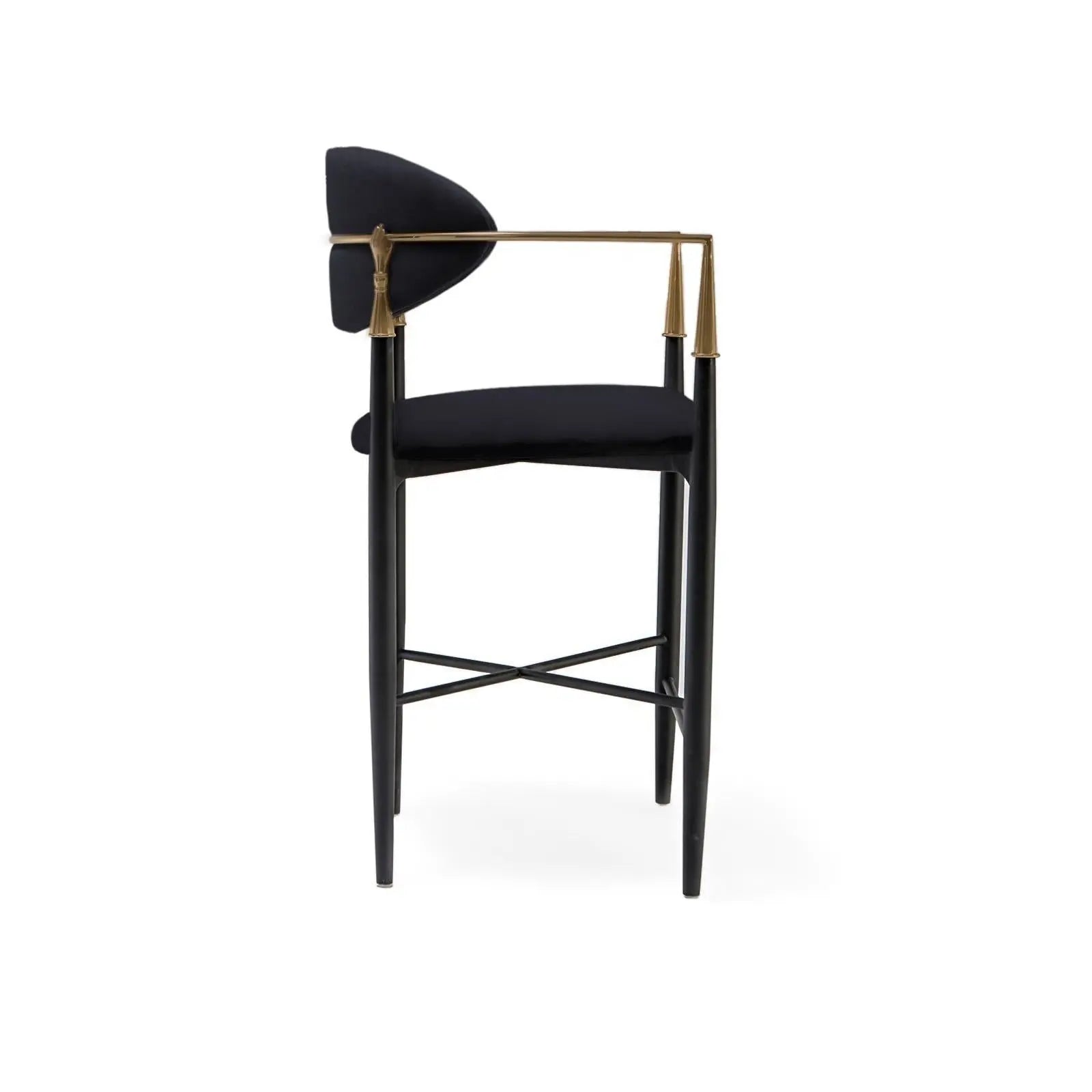 Roubi Brushed Chg Black Roberto Grassie Counter Stool