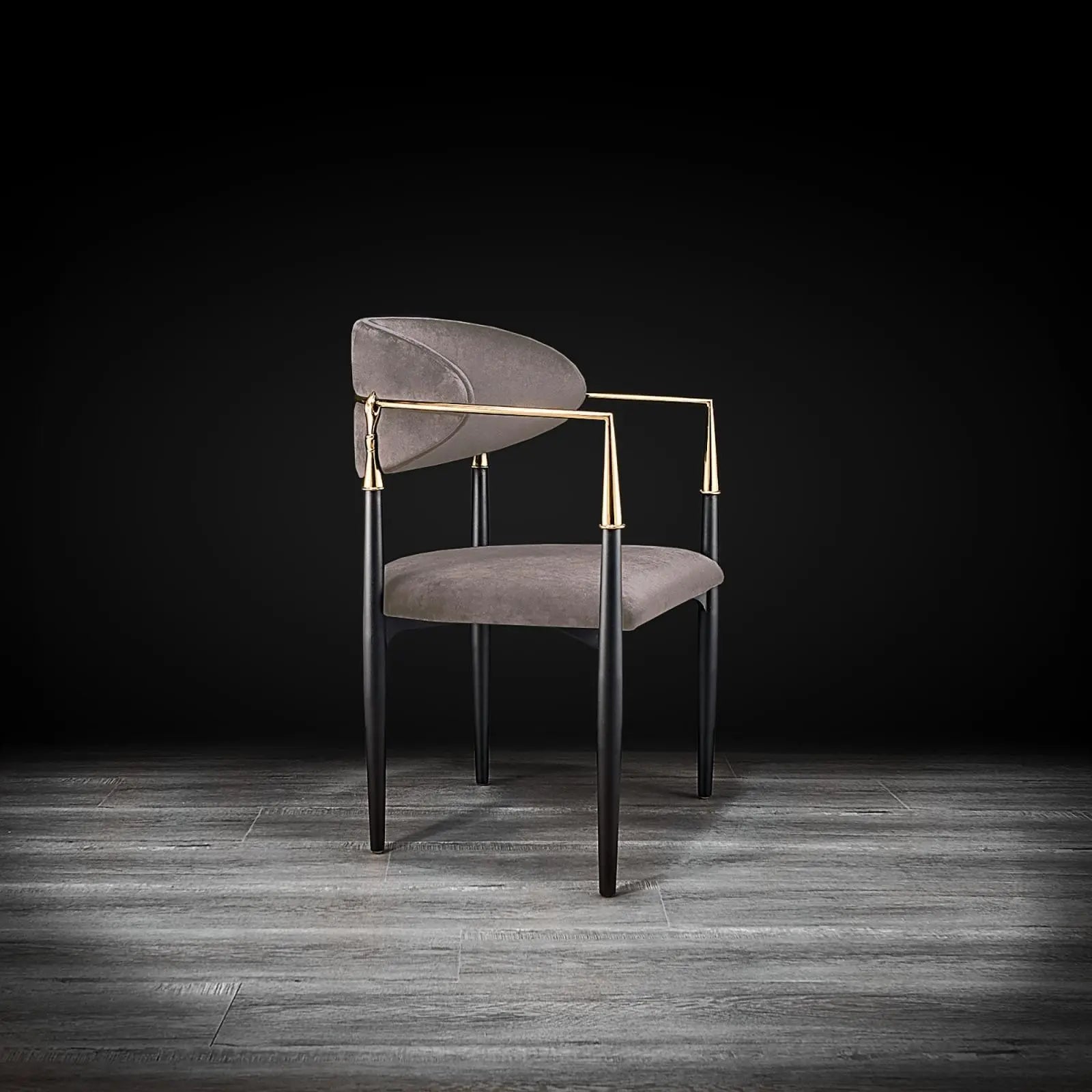 Roubi Chg Taupe Stylish Dining Chair