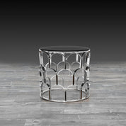 Sequenza Round Silver Modern End Table RG