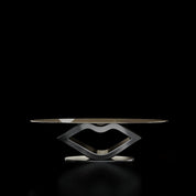 Sharlotte Clear Glass Top Smoked Silver Coffee Table Roberto Grassie