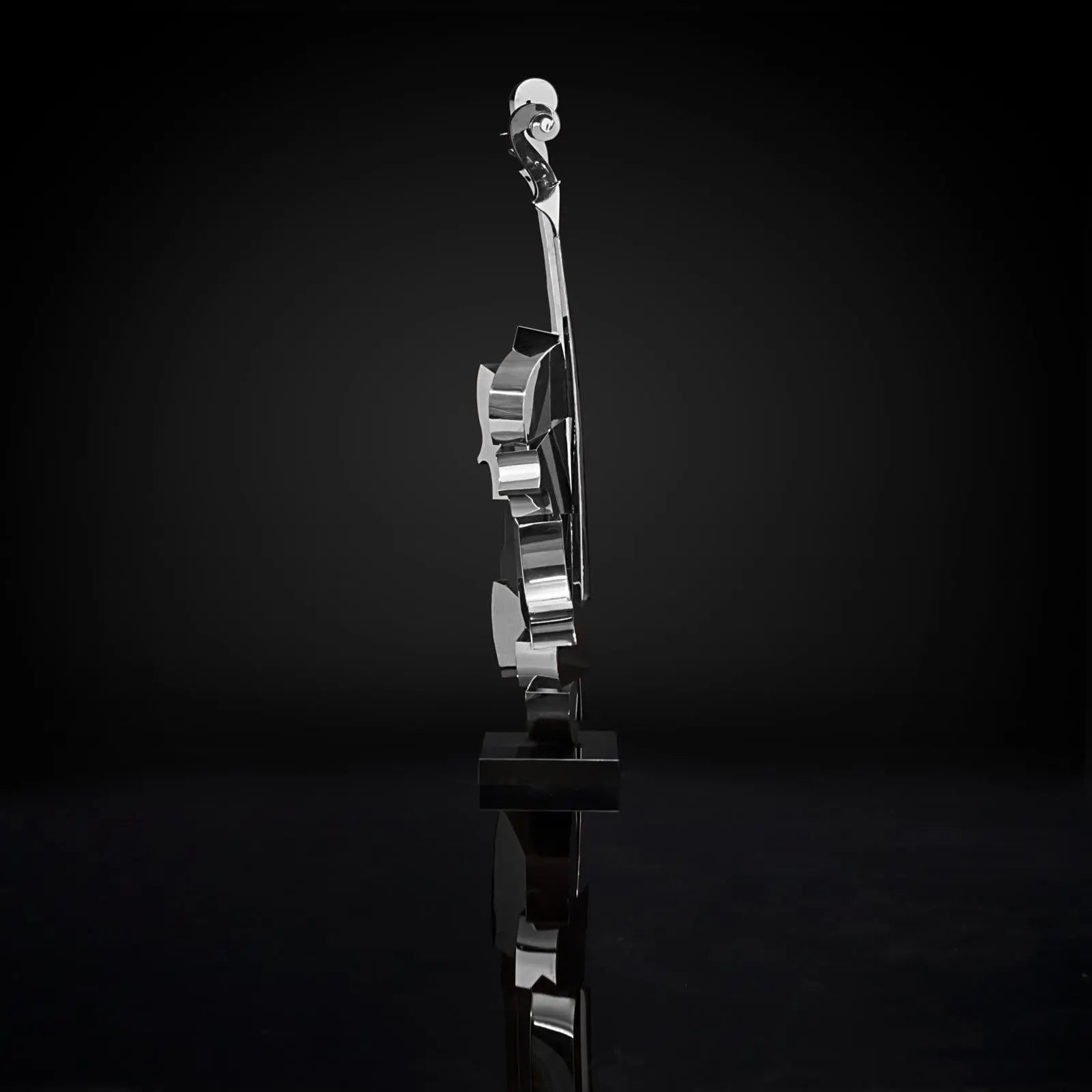 Solo Cello Silver Roberto Grassie Sculpture