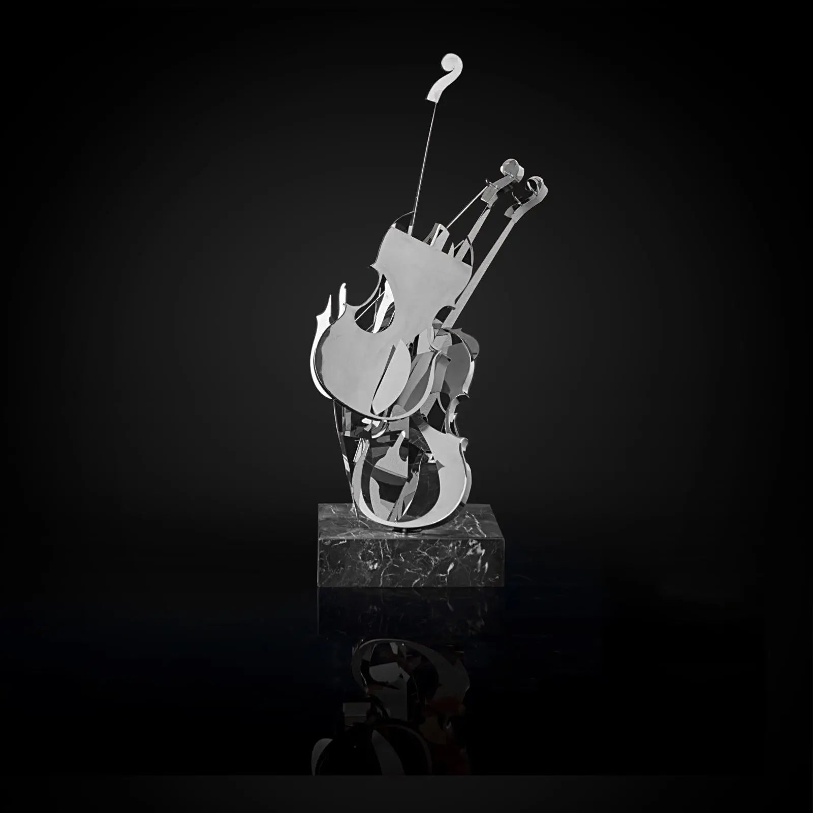 Solo Violin Silver Stylish Sculpture