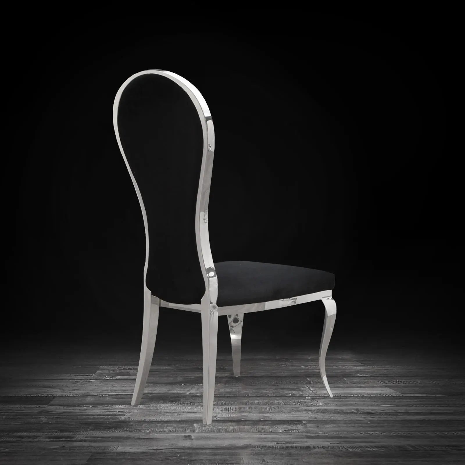 Sophia Silver Black Modern Dining Chair