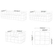 Theo Light Gray Ax Sofa Set