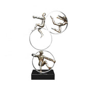 Three Acrobats Gold Sculpture