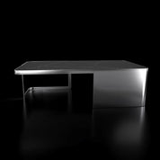 Tullio Smoked Silver Black Coffee Table Rectangular Roberto Grassie Furniture
