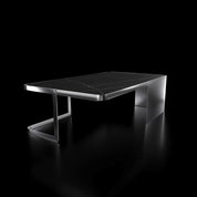 Tullio Smoked Silver Black Coffee Table Rectangular