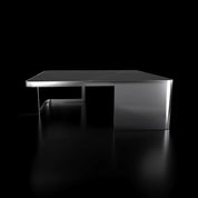 Tullio Smoked Silver Black Coffee Table Square Roberto Grassie Furniture