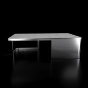 Tullio Smoked Silver White Coffee Table Rectangular Roberto Grassie Furniture
