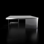 Tullio Smoked Silver White Coffee Table Square Roberto Grassie Furniture