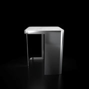 Tullio Smoked Silver White End Table Roberto Grassie Furniture