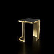 Tullio Titanium Gold Black End Table