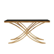 Valora Rose Gold Polished Stainless Steel Base Console Table RG