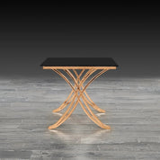 Valora Rose Gold Polished Stainless Steel Base Modern End Table RG