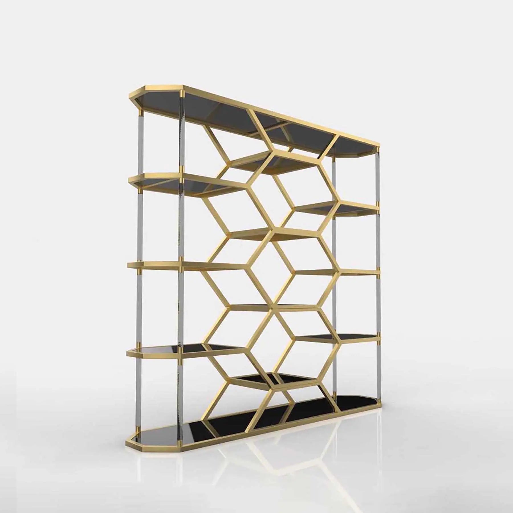 Varossi Hex Titanium Gold Brushed Stainless Steel Base Shelf RG