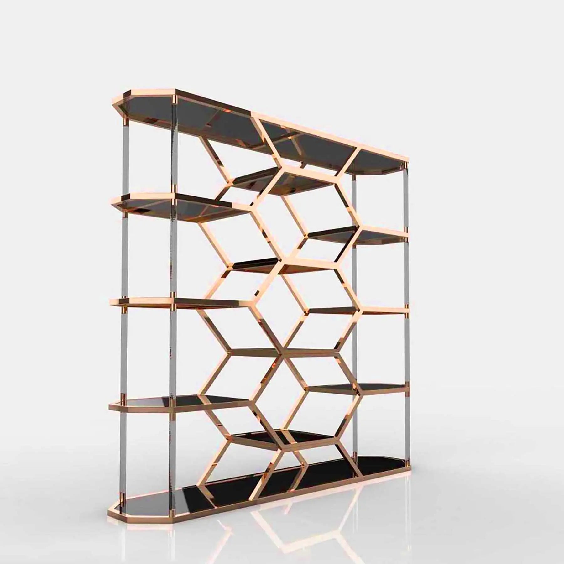 Varossi Hex Rose Gold Polished Stainless Steel Base Shelf