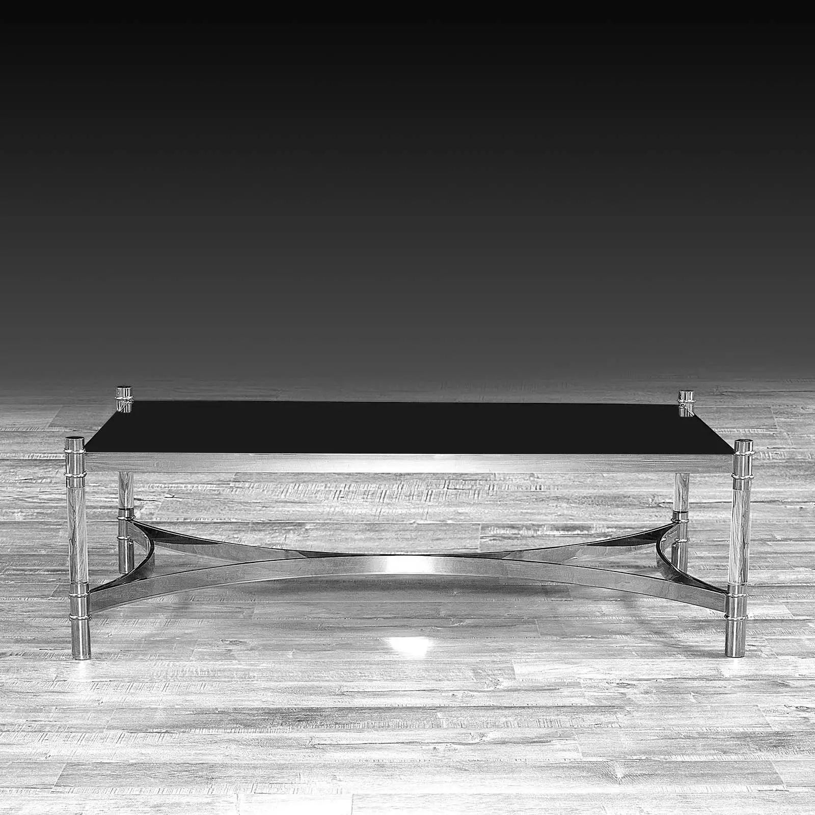 Varossi Rectangular Silver Modern Coffee Table