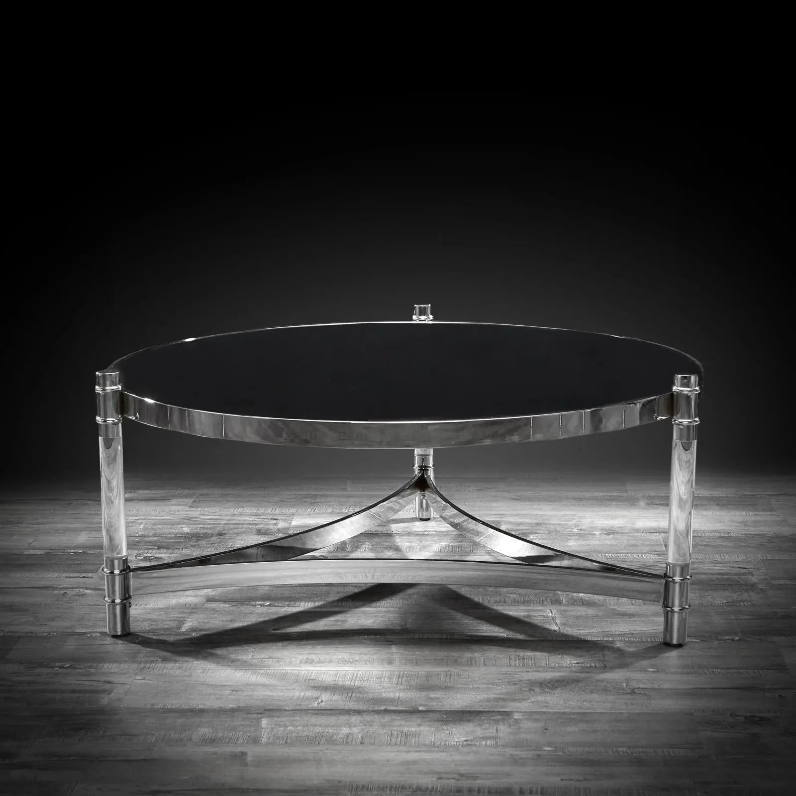 Varossi Round Silver Modern Coffee Table