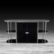 Varossi Polished Stainless Steel Base Modern Buffet