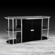 Varossi Polished Stainless Steel Base Stylish Buffet