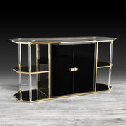 Varossi Titanium Gold Polished Stainless Steel Base Stylish Buffet