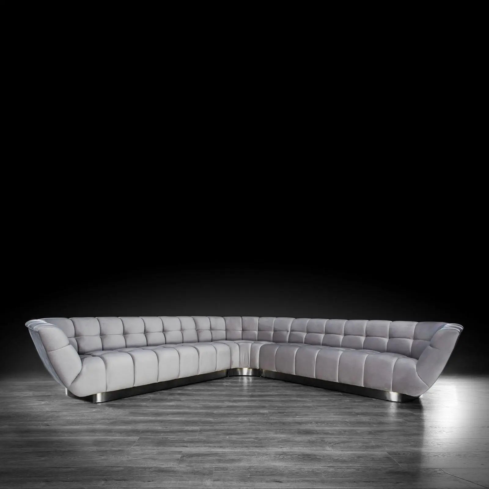 Vera Silver Light Gray Modern Sectional