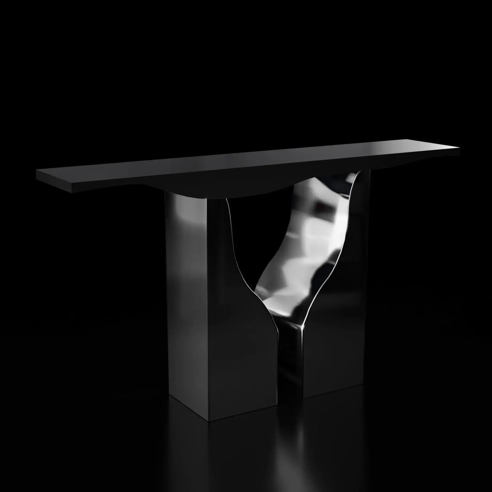 Vivaldi Black Silver Console Table Roberto Grassie Modern