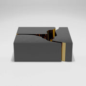 Vivaldi Rectangular Gold Black Coffee Table