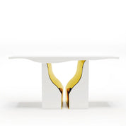 Vivaldi White Gold Console Table Roberto Grassie