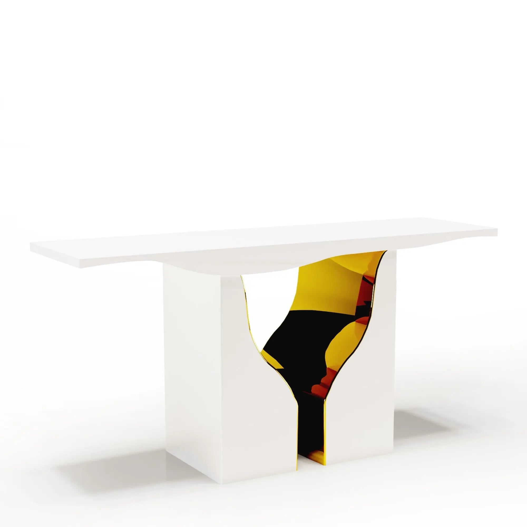 Vivaldi White Gold Console Table