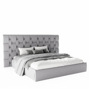 Vivante Gray Brss Eastern King Bed
