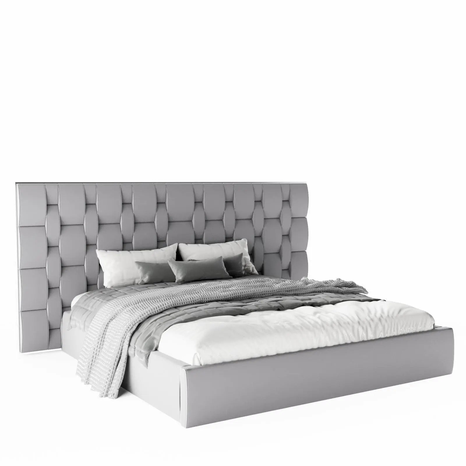 Vivante Gray Brss Queen Bed