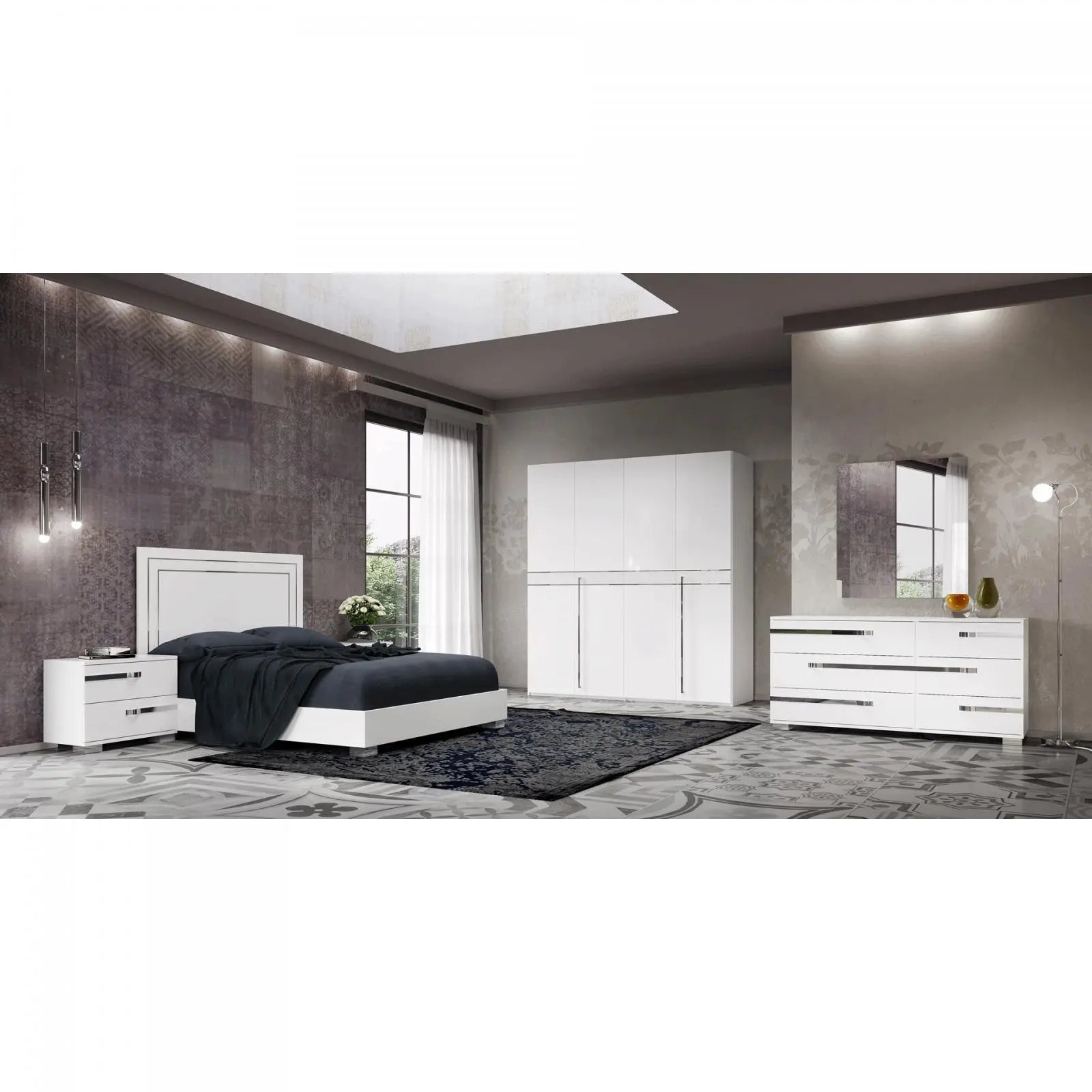 Volare White Modern Dresser