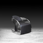 Zetta Silver Black Stylish Accent Chair