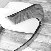 Zetta Silver White Luxury Accent Chair