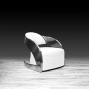 Zetta Silver White Stylish Accent Chair